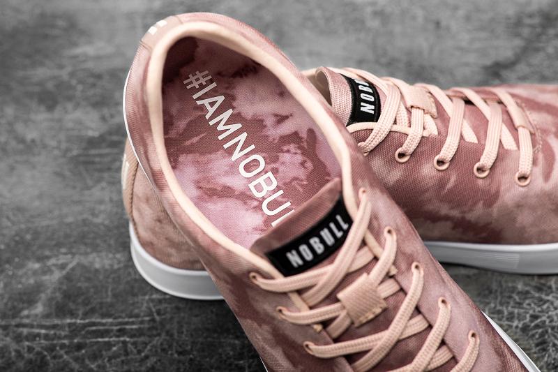 Nobull Dusty Rose Tie-Dye Canvas Men's Trainers Rose | USA O1445K